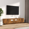 Zestaw 2 szafek TV z oświetleniem LED, przydymiony dąb