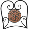 Mozaikowy zestaw mebli bistro, terakota, żelazo i ceramika