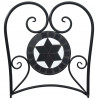 Mozaikowy zestaw mebli bistro, czarno-biały, żelazo i ceramika