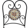 Mozaikowy zestaw mebli bistro, terakotowo-biały