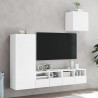 4-częściowy zestaw mebli TV, biały, materiał drewnopochodny