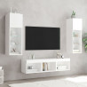 5-częściowy zestaw mebli TV z LED, biały