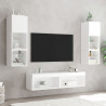 6-częściowy zestaw mebli TV z LED, biały