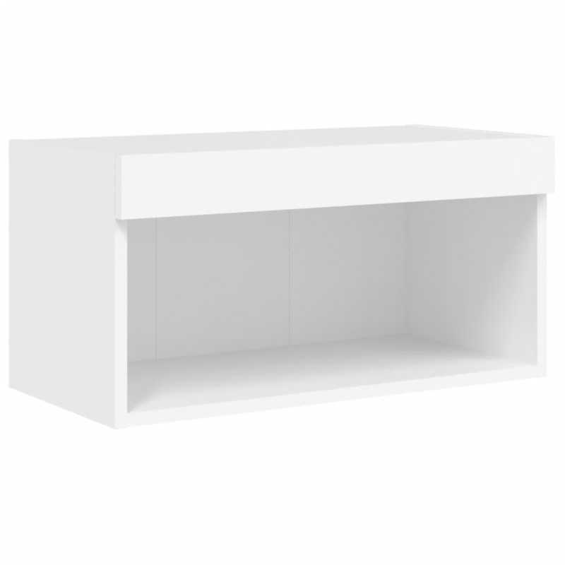 6-częściowy zestaw mebli TV z LED, biały