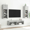 6-częściowy zestaw mebli TV z LED, szarość betonu