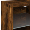 6-częściowy zestaw mebli TV z LED, przydymiony dąb