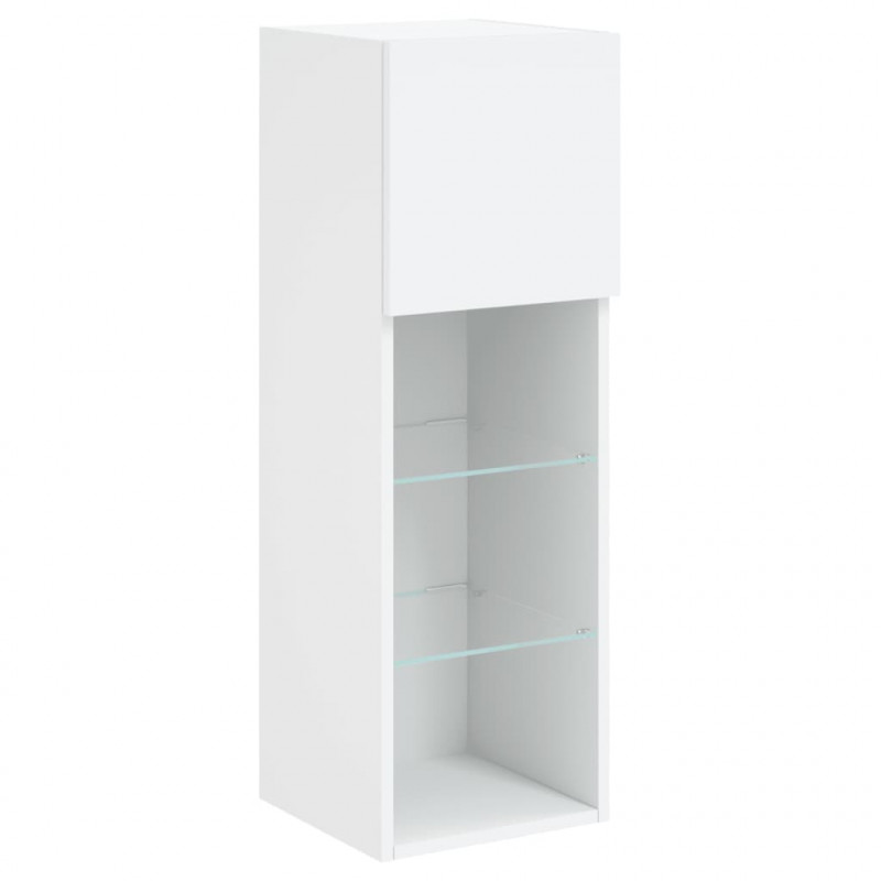 6-częściowy zestaw mebli TV z LED, biały