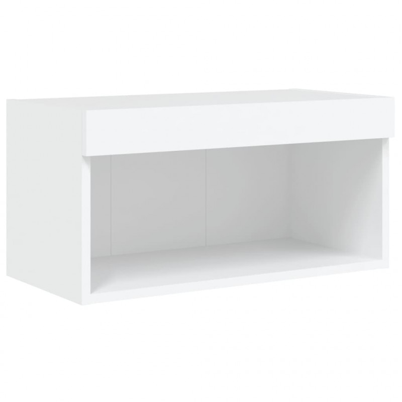 6-częściowy zestaw mebli TV z LED, biały