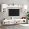 6-częściowy zestaw mebli TV z LED, biały