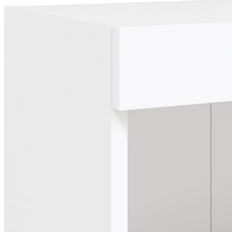 6-częściowy zestaw mebli TV z LED, biały