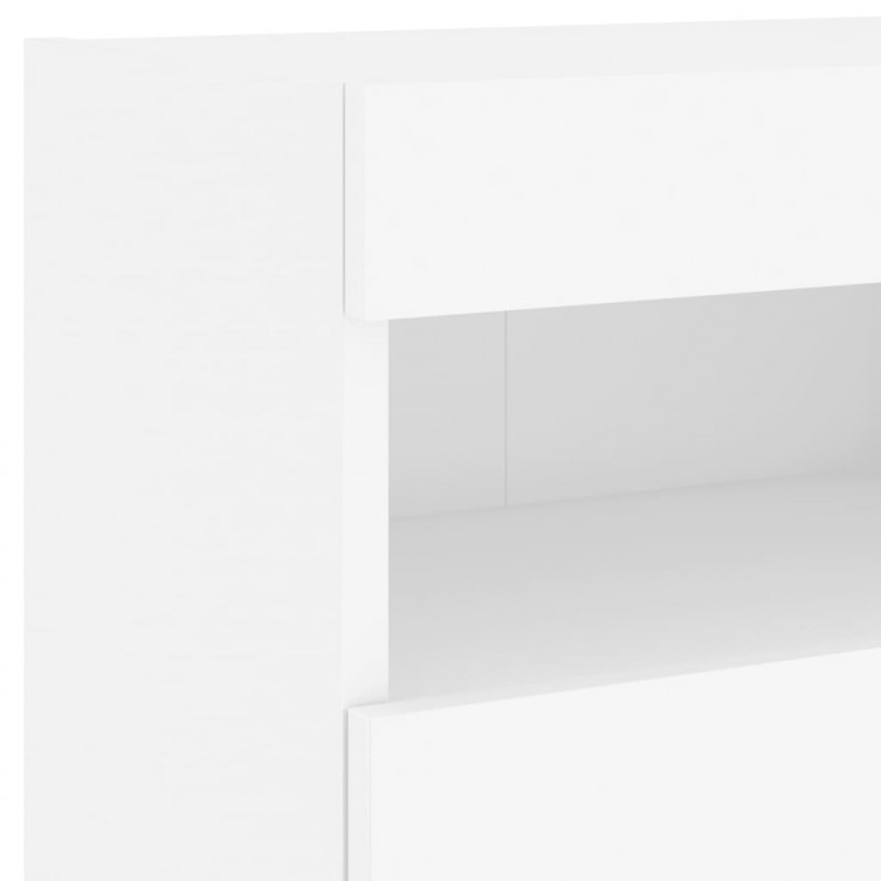 6-częściowy zestaw mebli TV z LED, biały