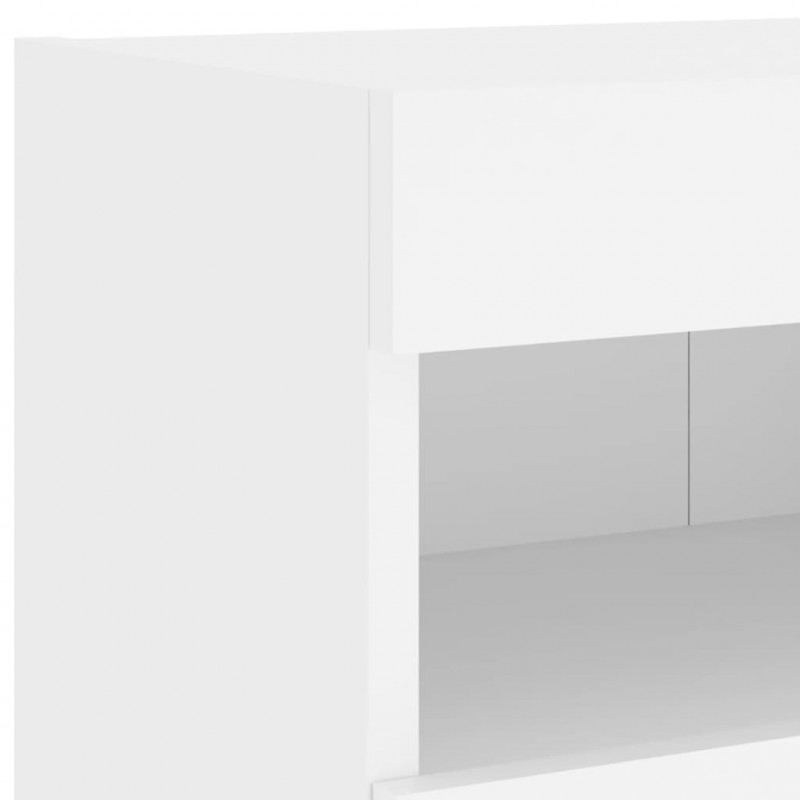 5-częściowy zestaw mebli TV z LED, biały