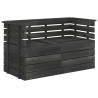 Ogrodowa sofa 2-osobowa z palet, ciemnoszara, drewno sosnowe