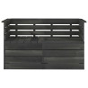 Ogrodowa sofa 2-osobowa z palet, ciemnoszara, drewno sosnowe
