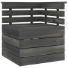 Ogrodowa sofa 2-osobowa z palet, ciemnoszara, drewno sosnowe