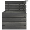 Ogrodowa sofa 2-osobowa z palet, ciemnoszara, drewno sosnowe