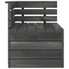 Ogrodowa sofa 2-osobowa z palet, ciemnoszara, drewno sosnowe