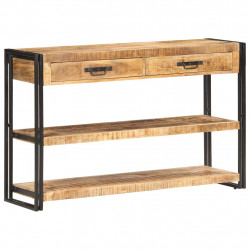 Szafka, 120x30x75 cm, lite, surowe drewno mango