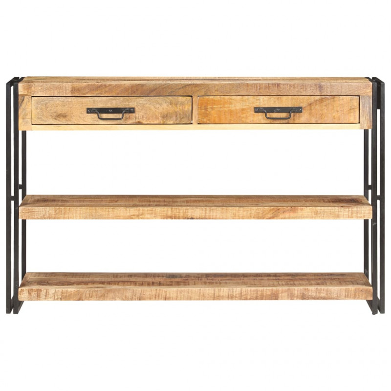 Szafka, 120x30x75 cm, lite, surowe drewno mango