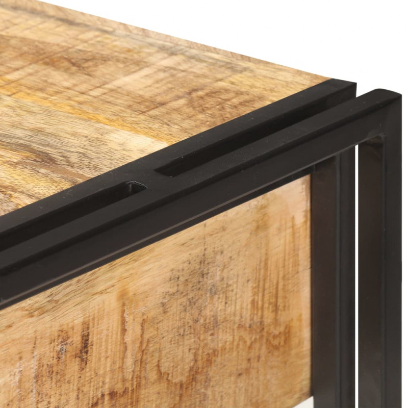 Szafka, 120x30x75 cm, lite, surowe drewno mango