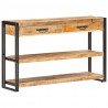 Szafka, 120x30x75 cm, lite, surowe drewno mango