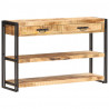 Szafka, 120x30x75 cm, lite, surowe drewno mango