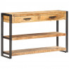 Szafka, 120x30x75 cm, lite, surowe drewno mango
