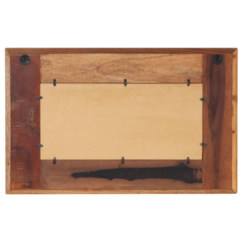 Lustro z wizerunkiem Buddy, 80x50 cm, lite drewno z odzysku