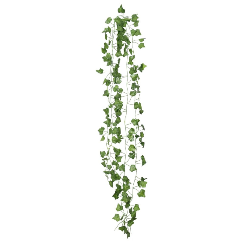 Świąteczne girlandy z bluszczu, 12 szt., zielone, 200 cm