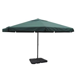 Parasol ogrodowy z przenośną, aluminiową podstawą, zielony