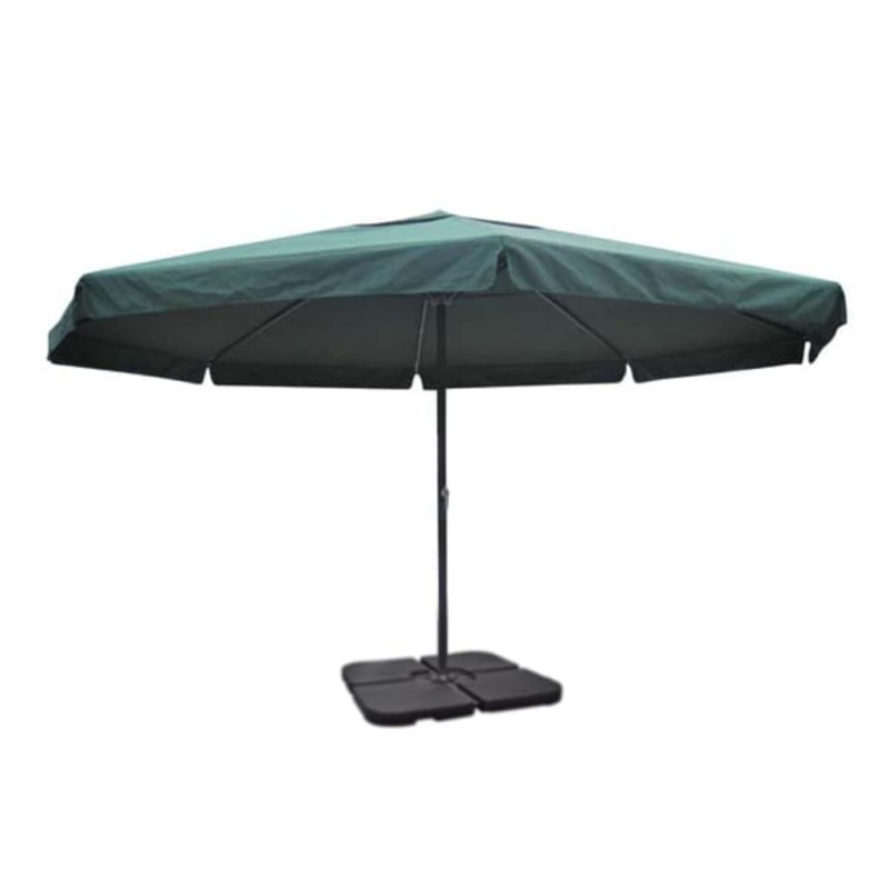 Parasol ogrodowy z przenośną, aluminiową podstawą, zielony
