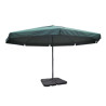 Parasol ogrodowy z przenośną, aluminiową podstawą, zielony