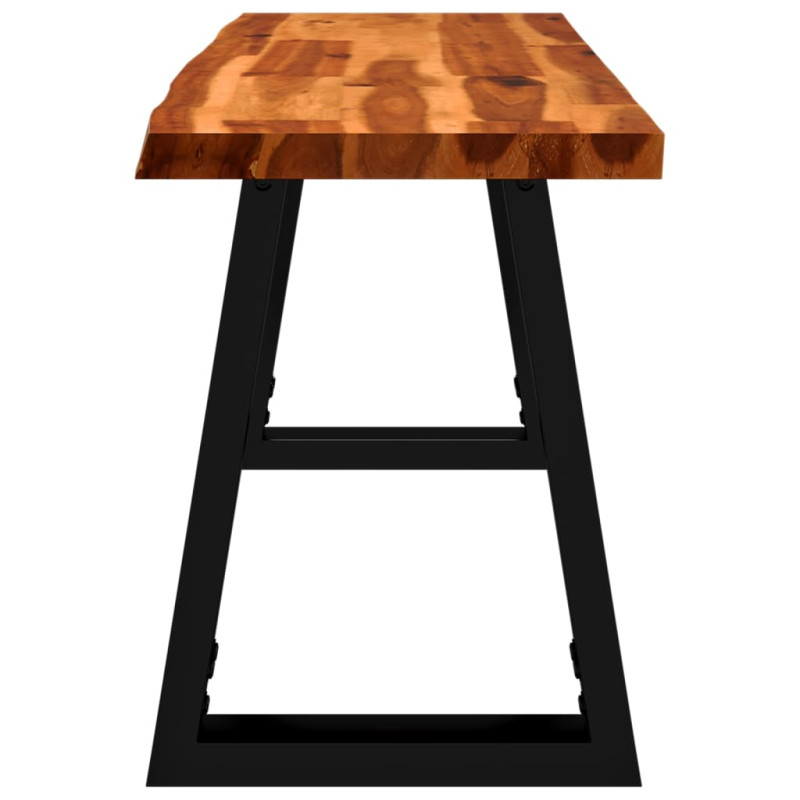 Ławka z naturalną krawędzią, 110 cm, lite drewno akacjowe