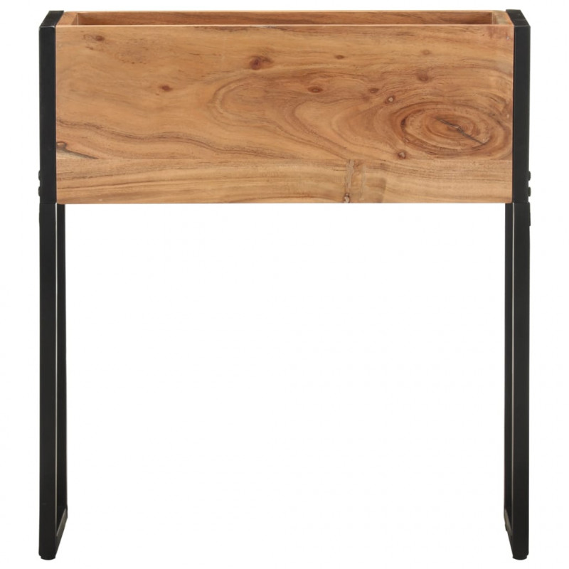Donica, 60x20x68 cm, lite drewno akacjowe