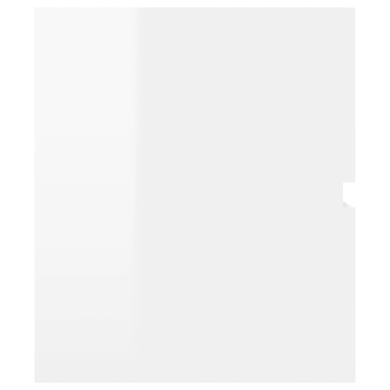 Szafka z wbudowaną umywalką, biała, wysoki połysk