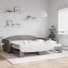 Sofa rozsuwana z materacami, kolor taupe, 100x200 cm, tkanina
