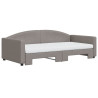 Sofa rozsuwana z materacami, kolor taupe, 100x200 cm, tkanina