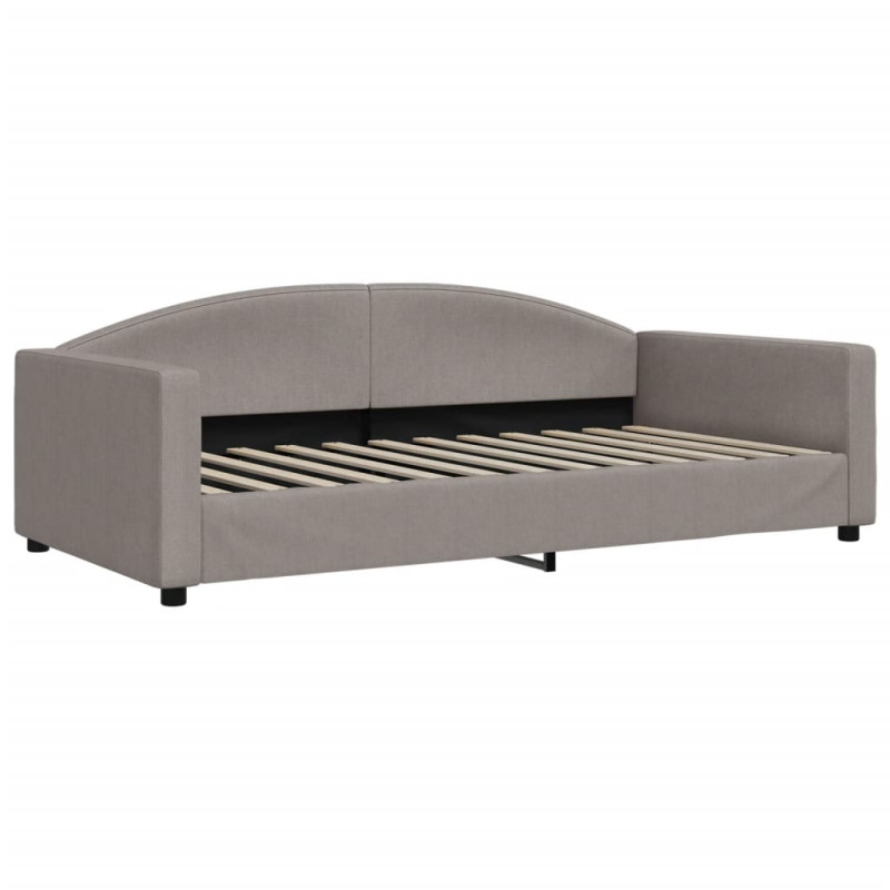 Sofa rozsuwana z materacami, kolor taupe, 100x200 cm, tkanina