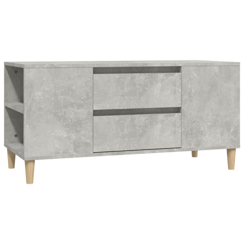 Szafka pod TV, szarość betonu, 102x44,5x50 cm