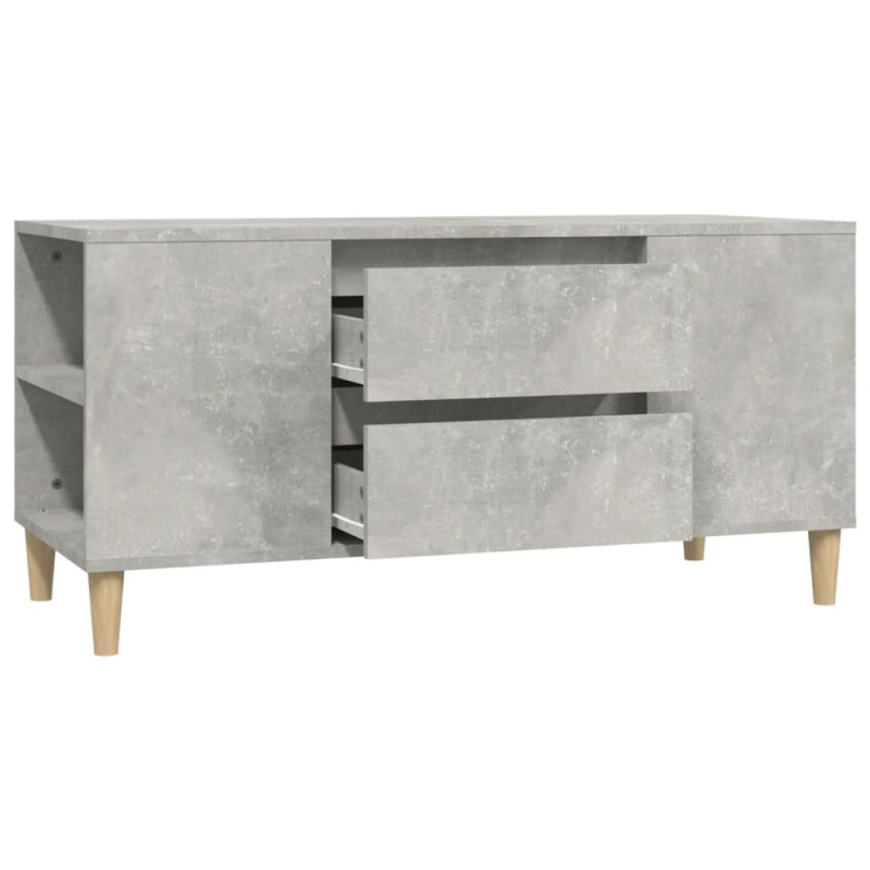 Szafka pod TV, szarość betonu, 102x44,5x50 cm