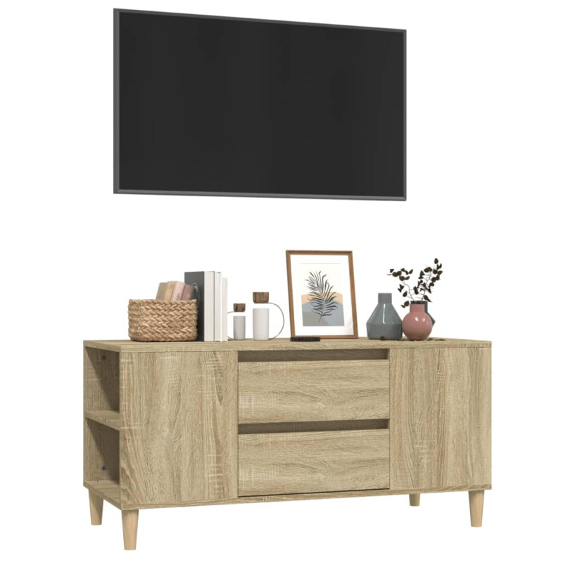 Szafka pod TV, dąb sonoma, 102x44,5x50 cm