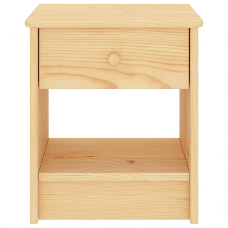 Szafka nocna, naturalne drewno, 35x30x40 cm, drewno sosnowe
