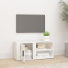 Szafka pod TV, biała, 80x31,5x36 cm, materiał drewnopochodny