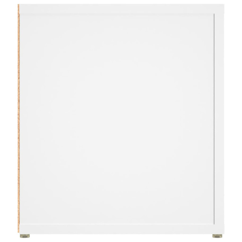 Szafka pod TV, biała, 80x31,5x36 cm, materiał drewnopochodny