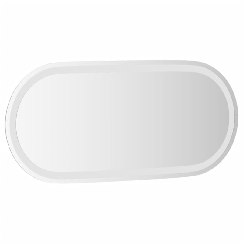 Lustro łazienkowe z LED, 80x35 cm, owalne