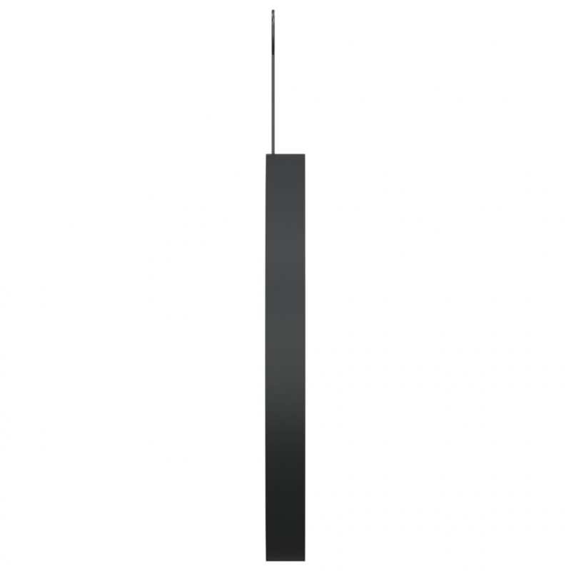Lustro ścienne z zawieszką, czarne, 30 cm