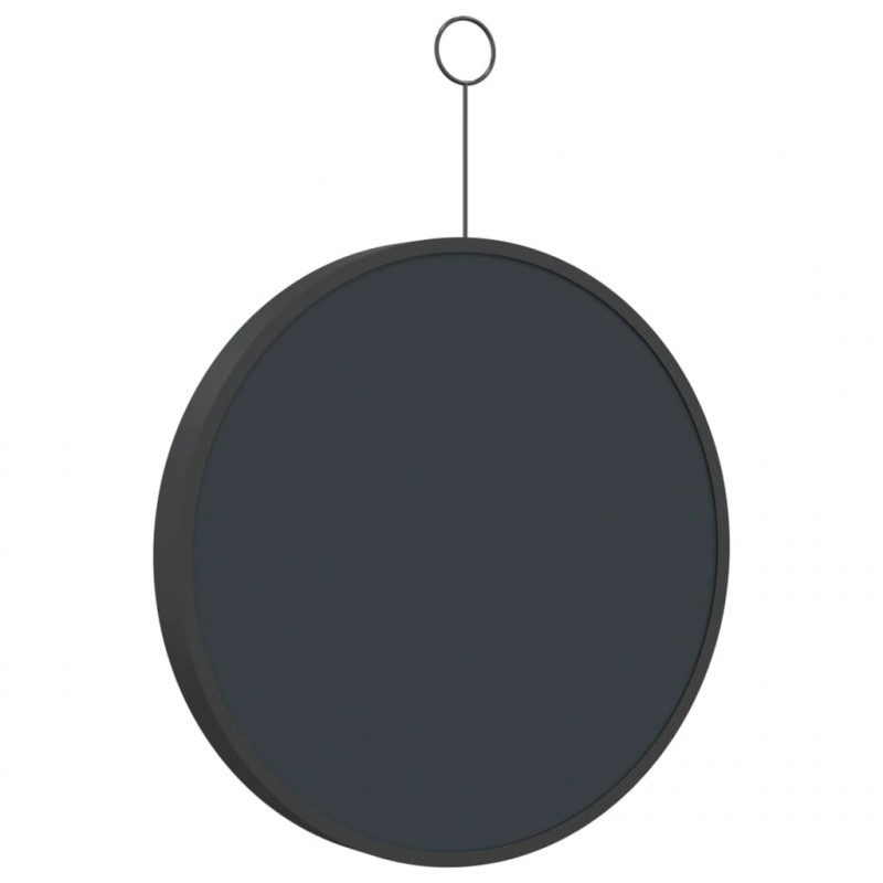 Lustro ścienne z zawieszką, czarne, 30 cm
