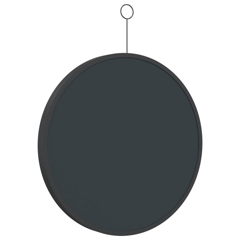 Lustro ścienne z zawieszką, czarne, 40 cm