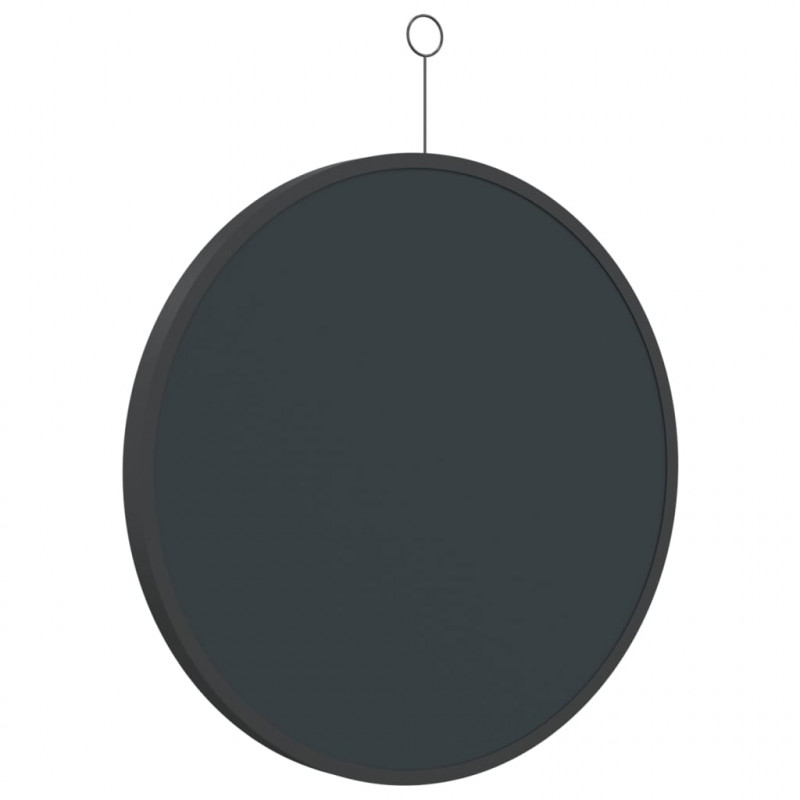 Lustro ścienne z zawieszką, czarne, 50 cm