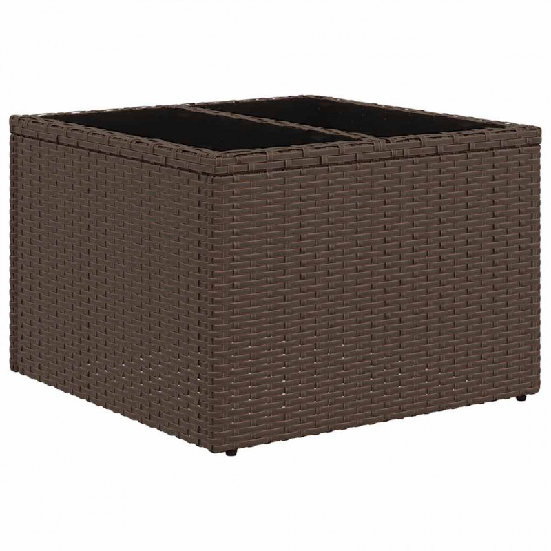 11-cz. zestaw mebli ogrodowych z poduszkami, brązowy, rattan PE